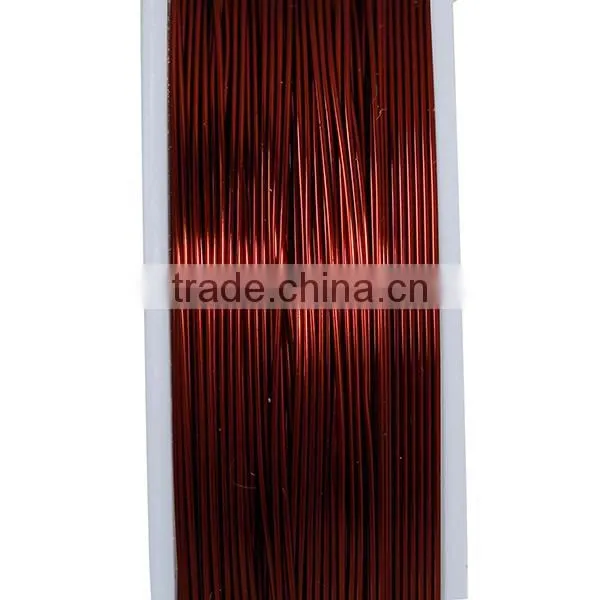 Copper Beading Wire Thread Cord Round Antique Copper 0.4mm Dia. , 2 Rolls