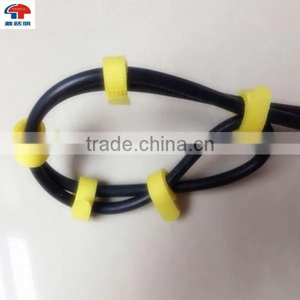 Custom shape colorful self-locking hook and loop strap