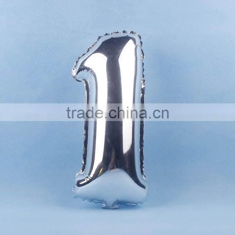 40 inch gold silver color foil number balloons for party decoration