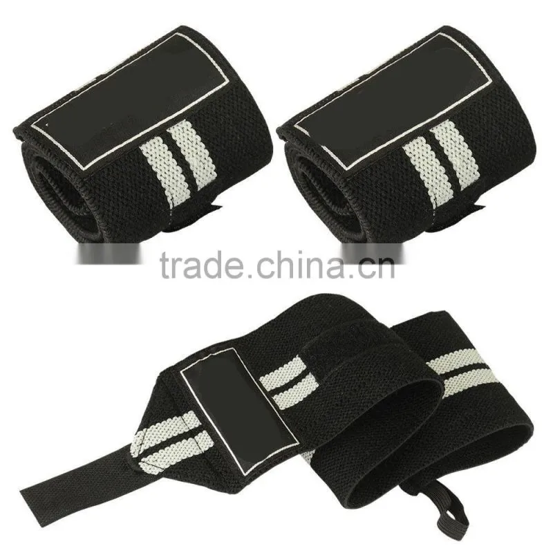 Black & Grey Weight Lifting Wrist Wraps /Fitness Training Hand Bar Wrist Wraps