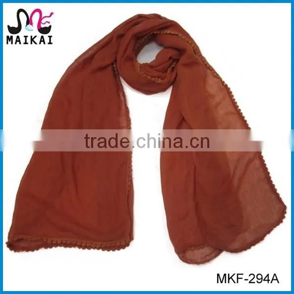 Wholesale new design fashion lady lace scarf 2017