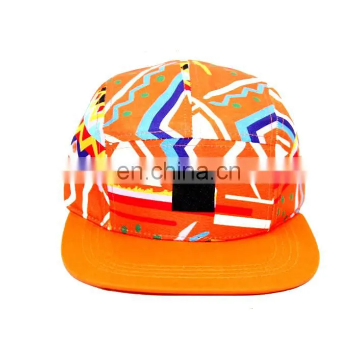 new fashion custom leather patch 5 panle plain dad hat