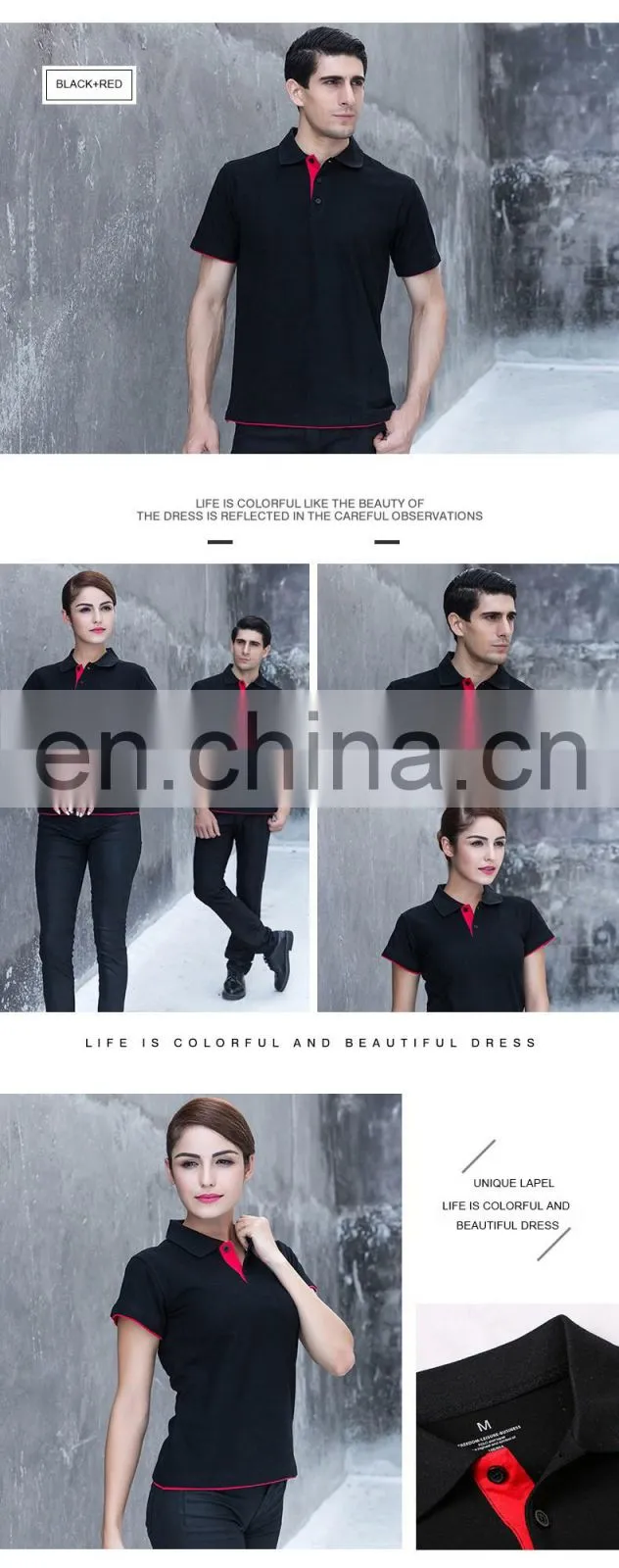Personalized Custom 100% Cotton POLO Shirt Wholesale T-Shirt with Collar Made from China Manufacturer