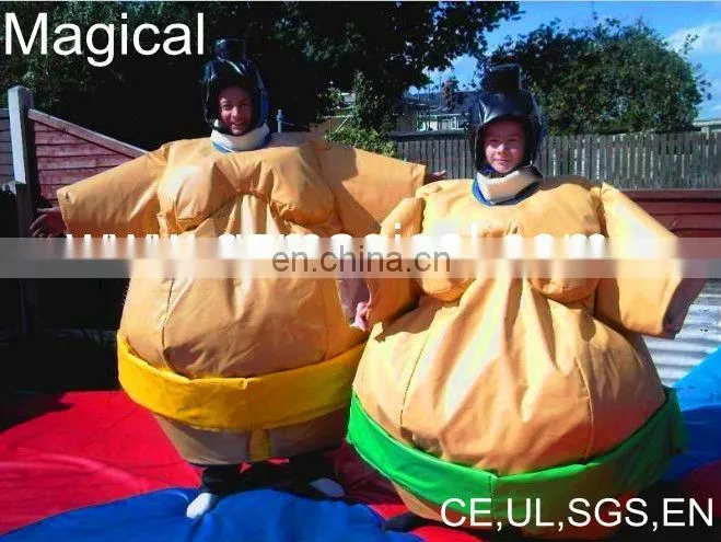 Foam padded infltable sumo suits