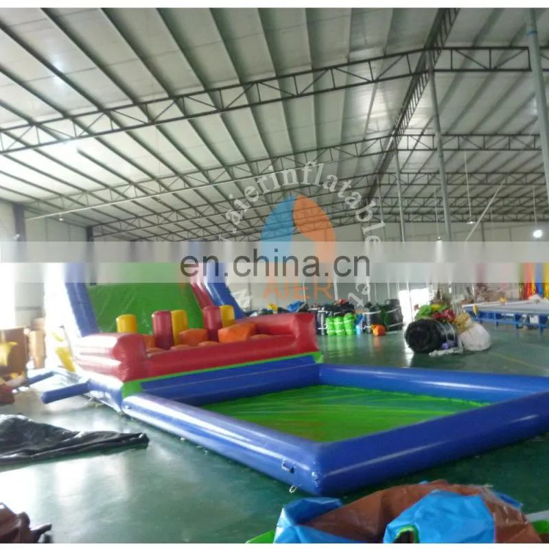 2017 Hot promote inflatable pool children inflatable obstacle course with pool for sale