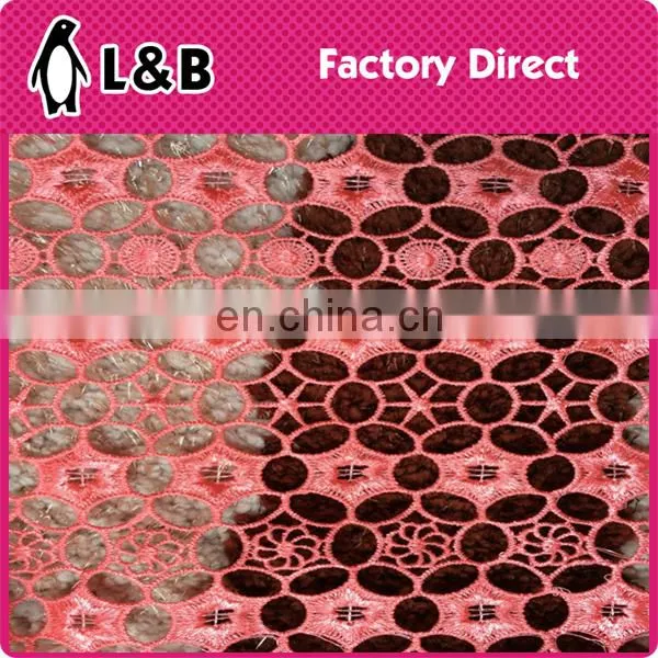 wholesale popular fashion embroidery chemical polyester lace fabric