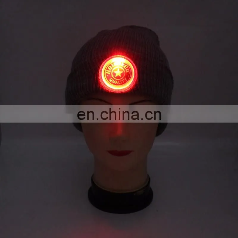 Best seller led lighted glow hat flashing woven winter hat warm flashing Hat