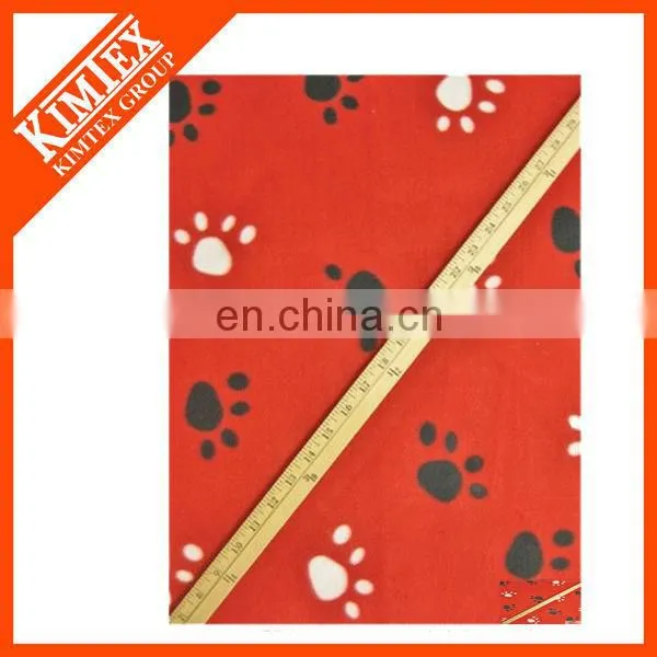 Black& white paws print polar fleece blankets