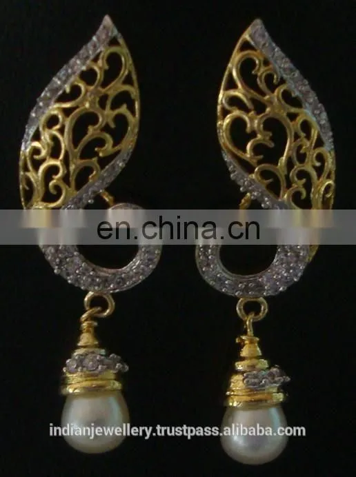 Cz earrings jewelry manufacturer, Cz chandelier jewellery exporter