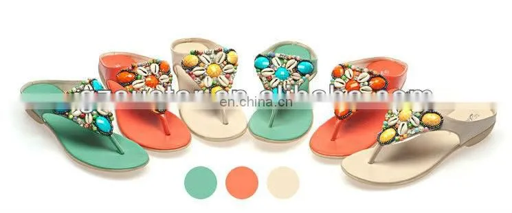 Wholesale beads rhinestone sandal accessories for lady