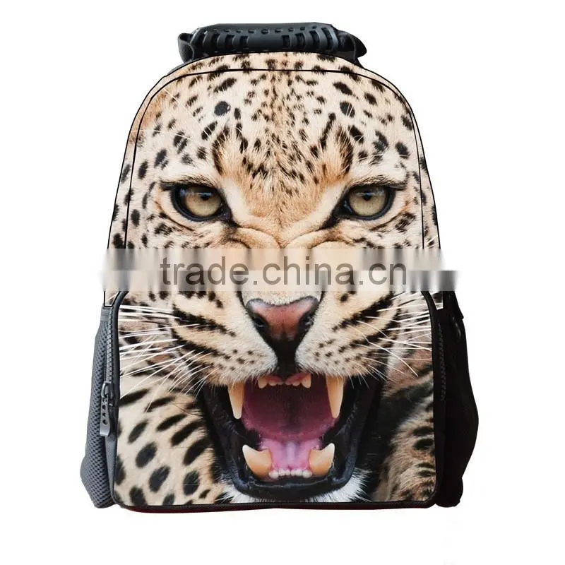3D Unisex School Backpack Bags 3D Animal Print Felt Fabric Hiking Daypacks