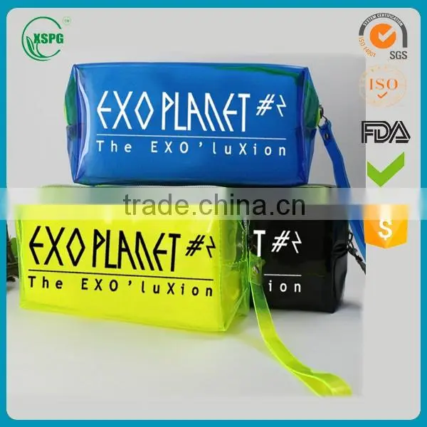 Customized Printed Directly Manufacture top quality clear zipper and handle bag