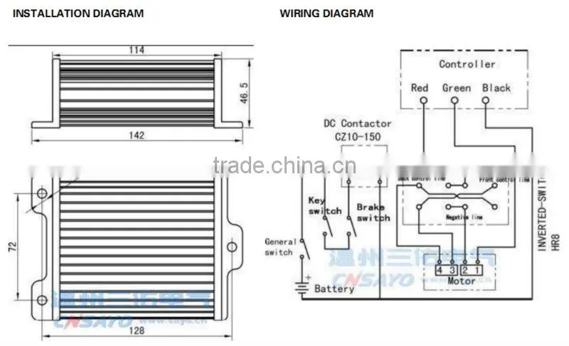 CNSAYO ev motor controller(ST-2S,CE,ROHS)