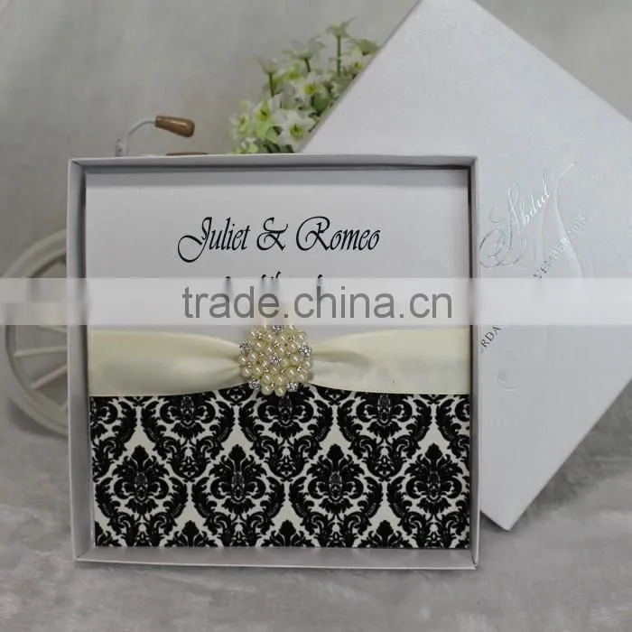 Customized Nice Particular DIY Brooch Card Elegant Wedding Invitations