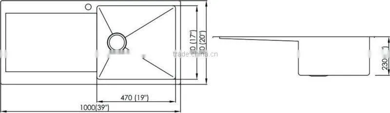 Stainless steel kitchen sink with double bowl