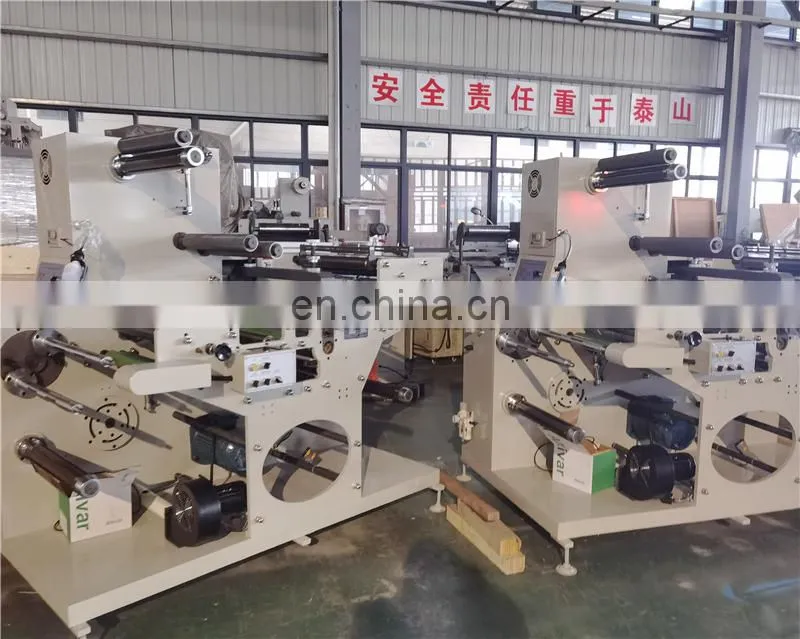 USK320A Automatic Self Adhesive Blank Label Sticker Rotary Die Cutting Slitting Rewinding Machine with Turret