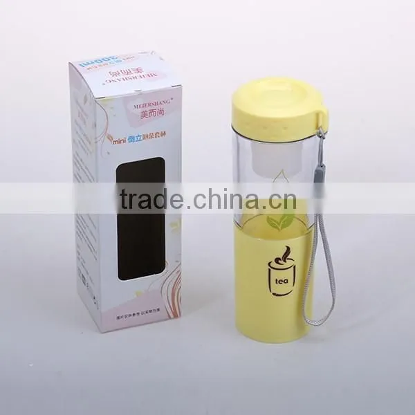 Fruit infuser attached 300ml water bottles for schools