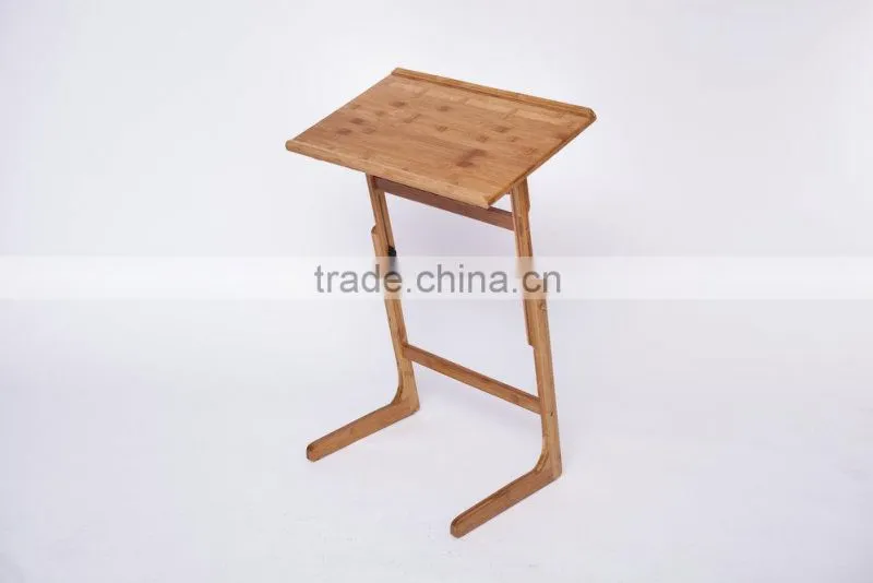 100%bamboo adjustable laptop computer table