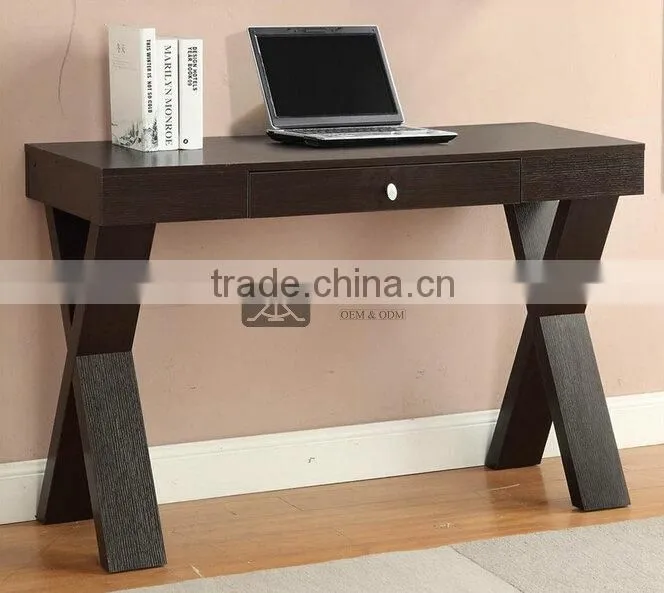 DK-018 Hotel Bedroom Laptop Computer Table Cross Legs Wood Table