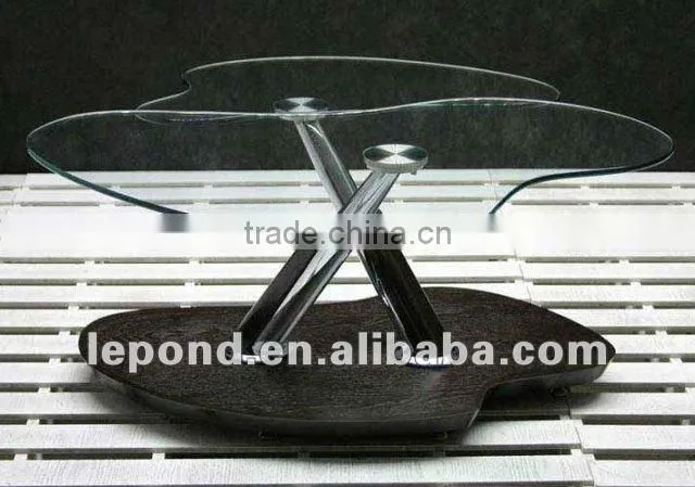 Silver Modern Curved Office Reception Desk With Glass
