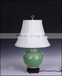 Chinese Longquan Celadon Style Ceramic Lamp