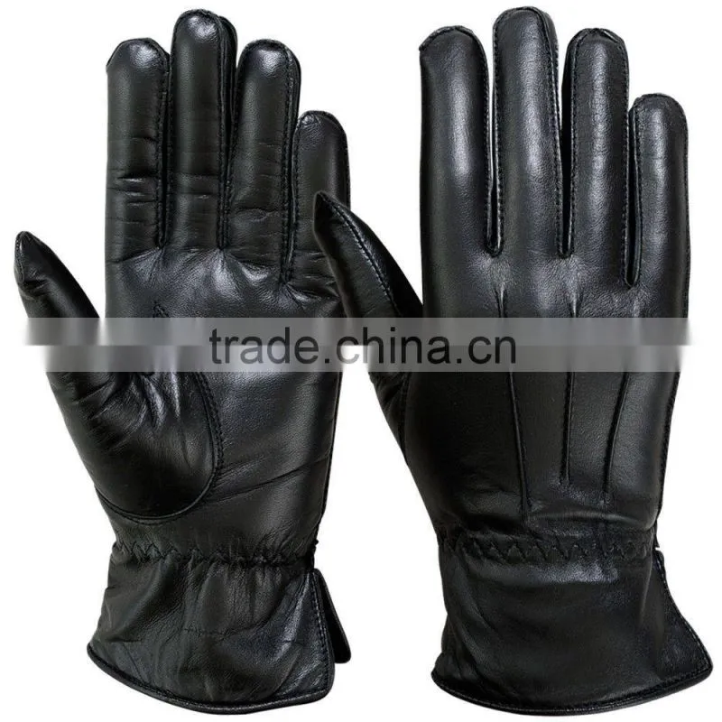 Winter Real Sheepskin Leather Gloves Women Bike MotorCycling