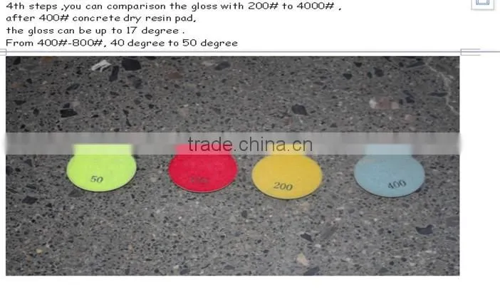 New hybrid mixed bond diamond wet polishing pads for concrete floor