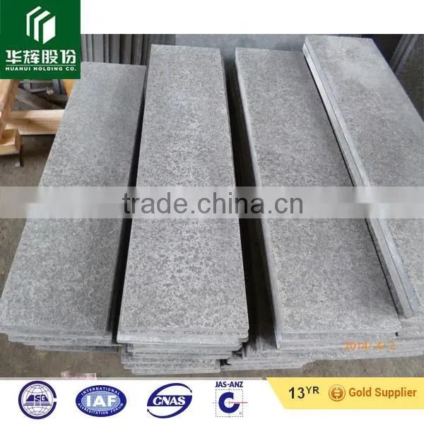 Flower basalt flamed Black Basalt China flamed stone tiles for sale