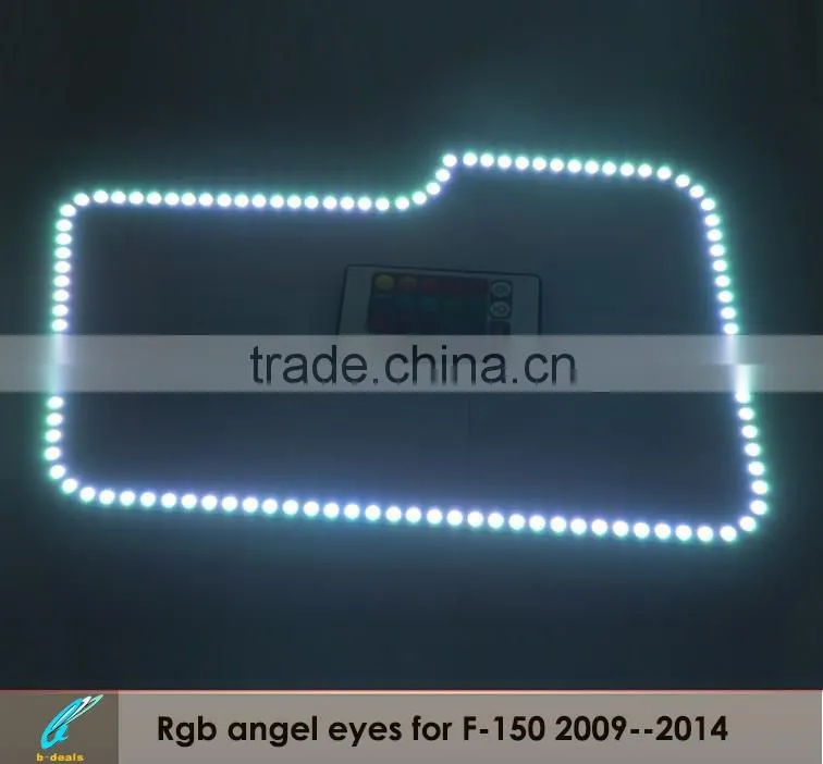 B-deals 5050 Square Multi-Color RGB LED Angel Eye Halo Ring Kit for Ford F150 pickup trucks