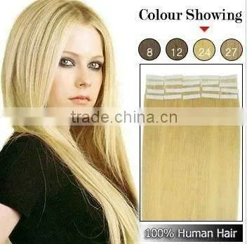 Blonde Color Cheap Hair Extensions,Pu Weft Tape Remy Hair Extensions