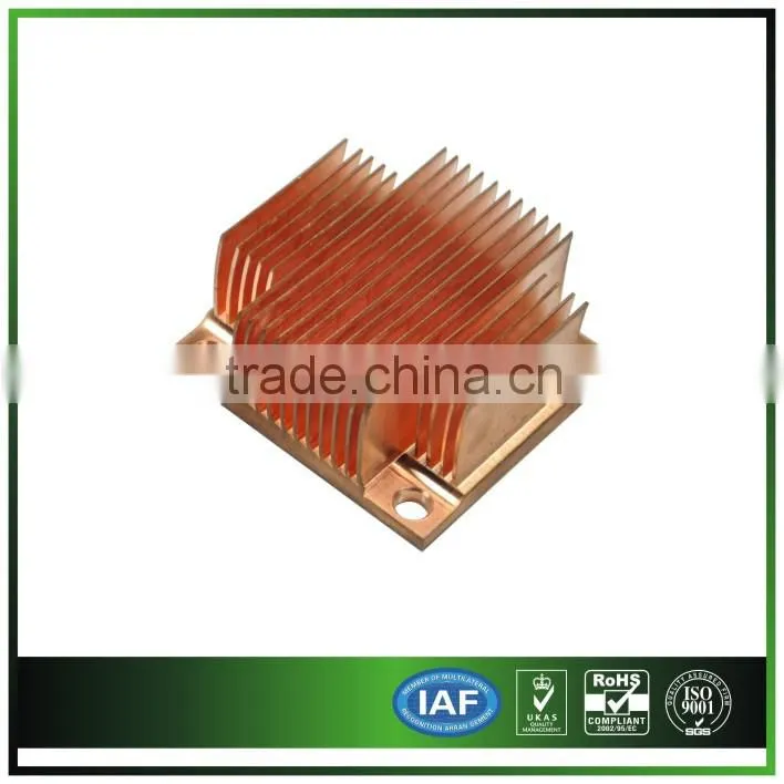 customized copper Skiving fin heat sink 014
