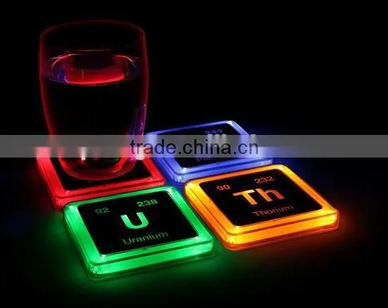 Delicate Colorful Changing LED Light Drink Glass Bottle Cup Coaster Mat Bar Party Xmas Gift For Sale