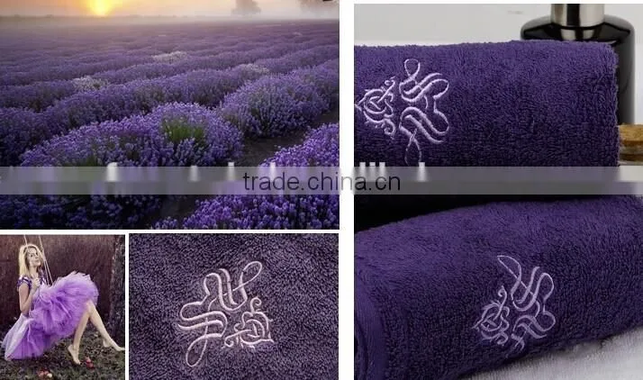 High quality 100% cotton organic satin border bath towel 100% cotton