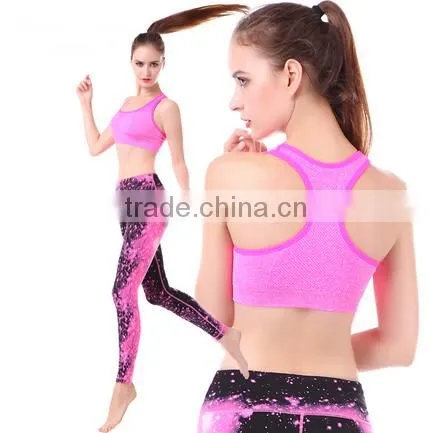 Organic cotton fitness leggings printing yoga leggings