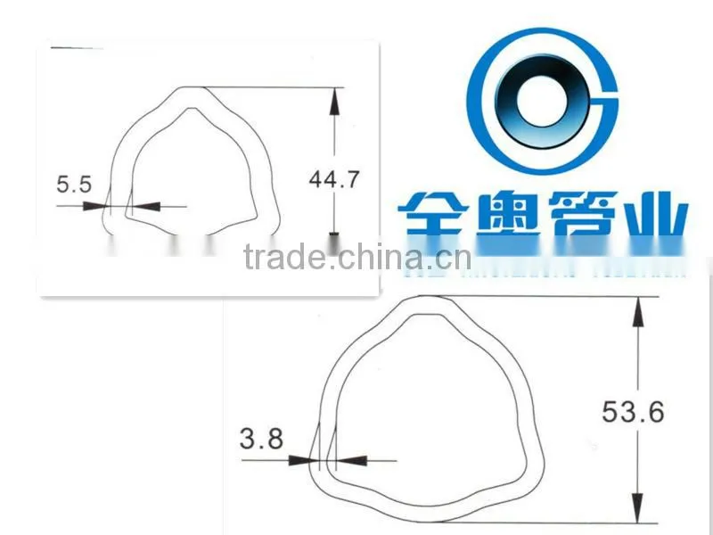 PTO Shaft Triangular T20 T40 T60 T70 Seamless Steel Tube (cutting service)