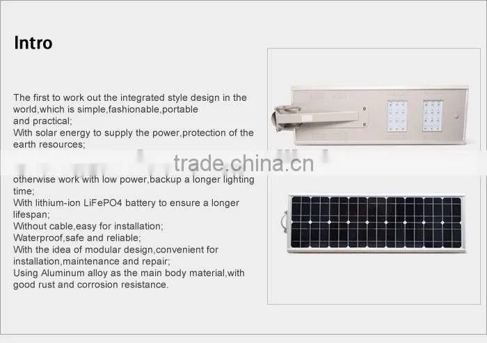 GH-SRL 020 High Lumen 20W/25W solar street garden light IP65