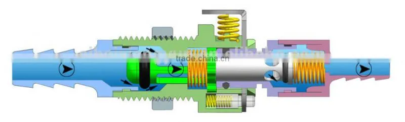 3/16" POM/EPDM Plastic disconnector IMD1603PH Male