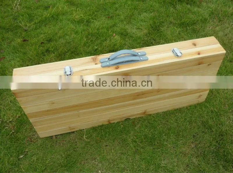 wood picnic folding table