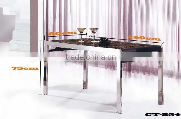 metal dining table,with stainless steal base(CT-824#)