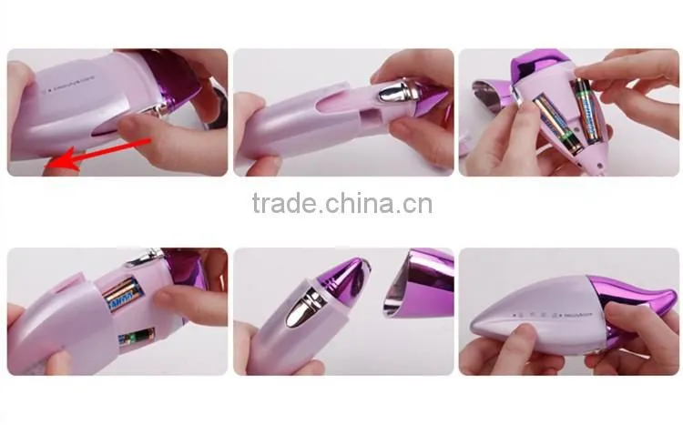 Portable epilator for women Battery Operate lady hair remover shaver wet dry