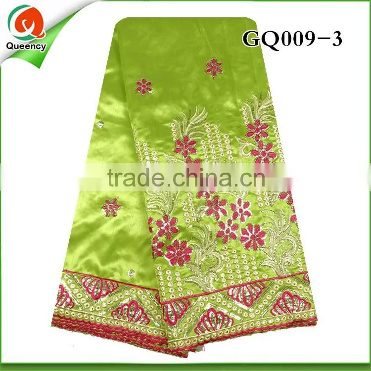 GQ009-3 African George lace embroidery fabric, Fashion French Silk George Fabric For Dress wedding