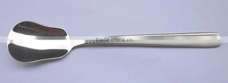 Junzhan fatory Ice cream spoon with sand blast and golden on the handle