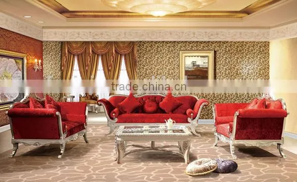 Modern wedding sofa set furniture / malaysia wood sofa sets furniture YB57