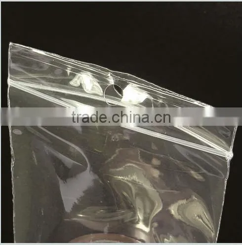 small plastic bags with hanger hole