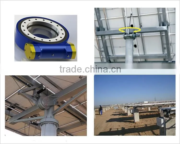 single axis slewing drive for stirling solar thermal power generation