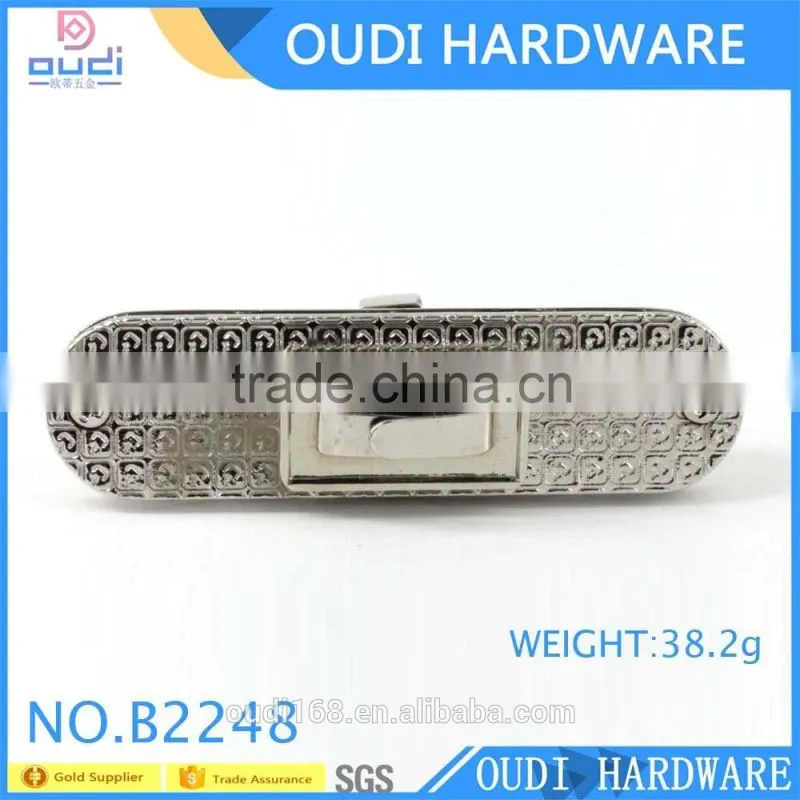 New product plating oval turn twist bag lock enameled metal twist lock