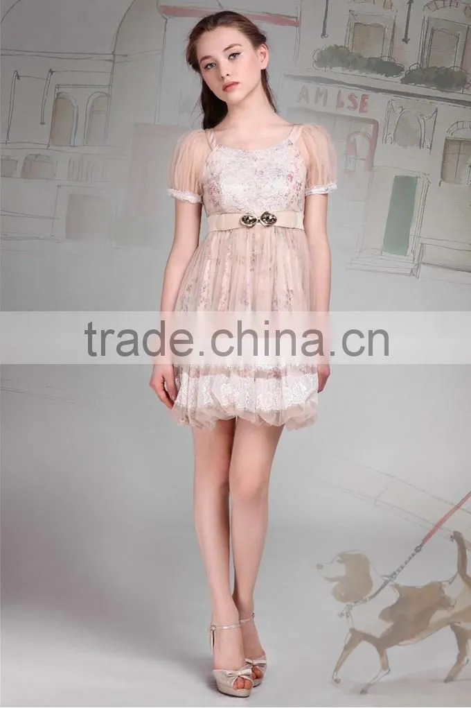 2015 High Quality Floral Printed Alibaba Dresses Fashion