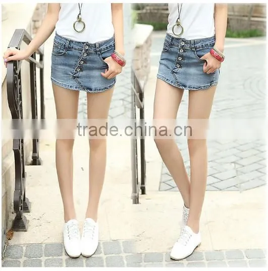 women Shorts Skirts Summer casual denim shorts women Jeans Vintage Single Breasted female sexy Skorts skirt