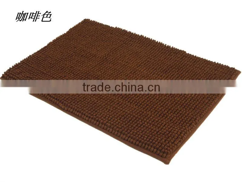 chenille short pile door mat with anti slip base
