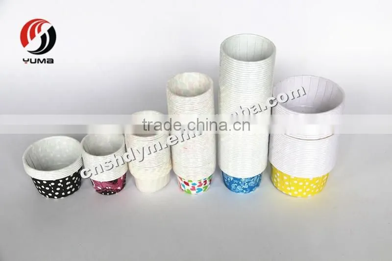 colorful disposable round paper cake cup